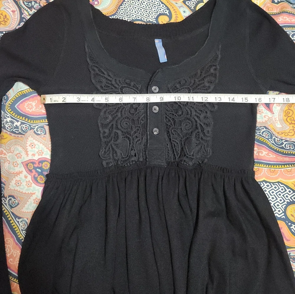 Free People Level Heat Layered Peplum Top